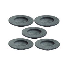 Kit 5 Pratos Risoto Massa Chapéu Invertido Pedra Sabão 22Cm.