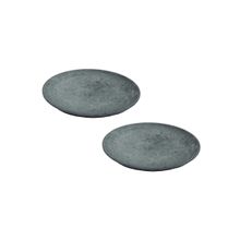 Kit 2 Pratos Raso Redondo Pedra Sabão Sobremesa e Bolos 30cm