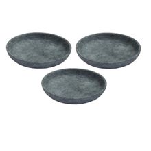Kit 3 Pratos Fundo Para Massa em Pedra Sabão Borda Alta 28cm