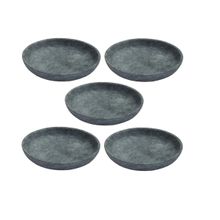 Kit 5 Pratos Fundo Para Massa em Pedra Sabão Borda Alta 18cm