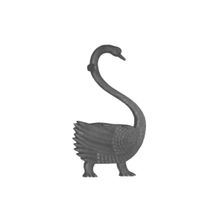 Par Pé de Banco Praça Jardim Decoração Cisne Ferro Fundido