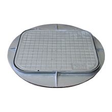 Tampa Tampão de Chão Articulado T33 com Aba Redondo 58x49cm