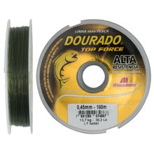 Linha De Pesca Mono Dourado Top Force 0,60mm 50lb 100m 10 Pç