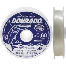 Linha De Pesca Mono Dourado Premium 0,30mm 10lb 100m 20 Pçs