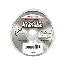 Linha De Pesca Dourado Top Platinum 0,20mm 7lb 100m 10 Pçs