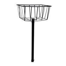 Lixeira de Rua Calçada Parque Cesto Fundo Preta 129x60x45cm