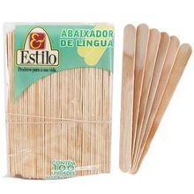 Abaixador de Língua Estilo pacote c/ 100 unidades - Espátula Palito Depilação