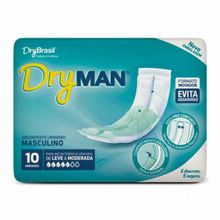 Absorvente Geriatrico Masculino Dry Man pacote com 10 unidades