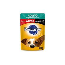 Sachê Pedigree Carne ao Molho Cães Adultos de Raças Pequenas