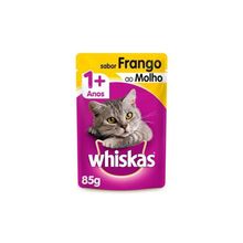 Sachê Gatos Sabor Frango ao Molho 85gr - Whiskas