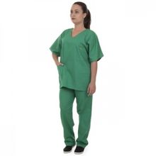 Pijama Cirurgico em Oxford Verde