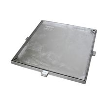 Tampa Tampão Chão Alumínio Dupla Vedação Rebaixado 50x50cm