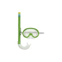 Mascara de Mergulho e Snorkel Infantil para Praia e Piscina Verde