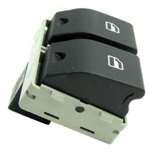 Botão de Vidro Elétrico Duplo Gol G4/G5/Fox/Crossfox/Polo - 2 Estagios (Fundo Preto)