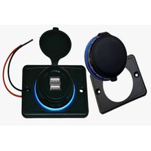 Carregador de Celular Automotivo 2 USB C/ Moldura Removível - RS-1123U BR