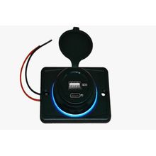 Carregador de Celular Automotivo 1 USB + 1 USB Power C/ Moldura - RS-1113U BR