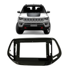 Moldura Multimídia 10.1" Jeep Compass 17/21 Black Piano - (Padrão Japonês)
