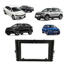 Moldura Multimídia 9" Vw Polo/Virtus/T-Cross 18/21 e Nivus 20/21 Black Piano - (Padrão Japonês)