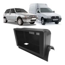 Moldura 2 Din Para MP5 Fiat Uno Mille e Fiorino 04/13 Preto Fosco (Japonês/Chines) - (4255)