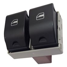 Botão de Vidro Elétrico Duplo Gol G4/G5/Fox/Crossfox/Polo - 1 Estagio (Fundo Marrom)
