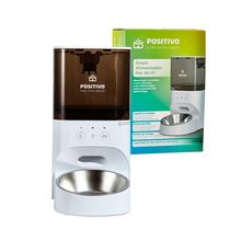 Smart Alimentador Pet Wi-Fi Positivo Casa Inteligente 4L Comando de voz Sensor de obstrução, Branco ​