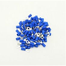 Terminal Olhal Technoise Pré-Isolado Azul 1,5 a 2,5mm - Pacote Com 100 Peças