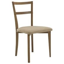 Cadeira Herval Fiore com Assento em Tecido Suede - Amêndoa/Bege