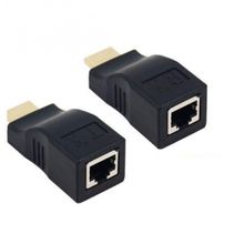 Extensor Hdmi 30 Metros Via 1 Cabo Rede Rj45 Cat6E/6 Cobre