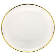 Prato Raso Wolff Agate com Borda Dourada - 26 cm