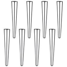 Kit 8 Pés de Metal 60 CM Hairpin Legs Mesa de Canto Aparador Preto G41