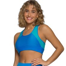 Top Selene Fitness Com Recorte Cirre e Bojo Feminino