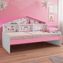 Cama Infantil Casa de Boneca Diversão Rosa Pura Magia