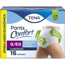 Roupa Intima Fralda Tena Confort Pants c/ 16 unidades