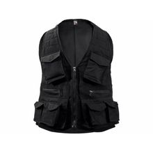 Colete Repórter Segurança Fotógrafo Pesca Rip Stop Preto