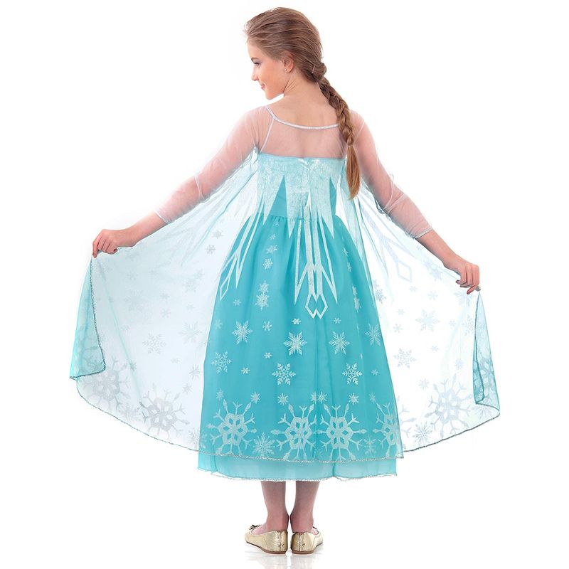 Vestido Infantil Frozen Elsa e Anna Azul Luxo - Fabuloso Ateliê