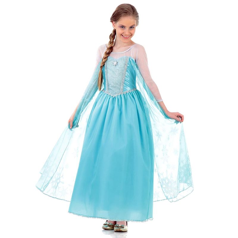 Fantasia Frozen Princesa Elsa Infantil Pop Vestido - Extra Festas