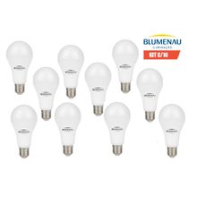 KIT 10 LAMPADA LED 12W BULBO E27 6500K BRANCO FRIO BLUMENAU