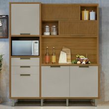 Cozinha em MDF Loft Nesher Imperatriz 6 Portas e 2 Gavetas - 183cm
