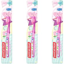 3X ESCOVA DE DENTE BABY PEPPA PIG 0-2 ANOS ROSA DENTALCLEAN