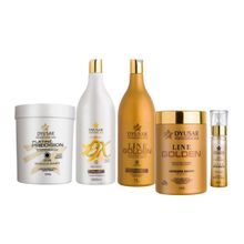 Kit Pó Descolorante Coloração Profissional Ox 30 E Kit Golden