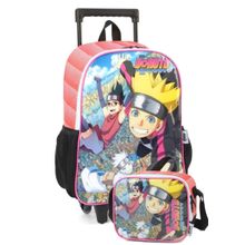 Kit Mochila de Rodinha Masculina Boruto by Luxcel Ref.38112