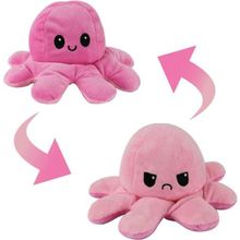 Pelucia Polvo Reversivel Grande - Rosa e Rosa Claro BBR