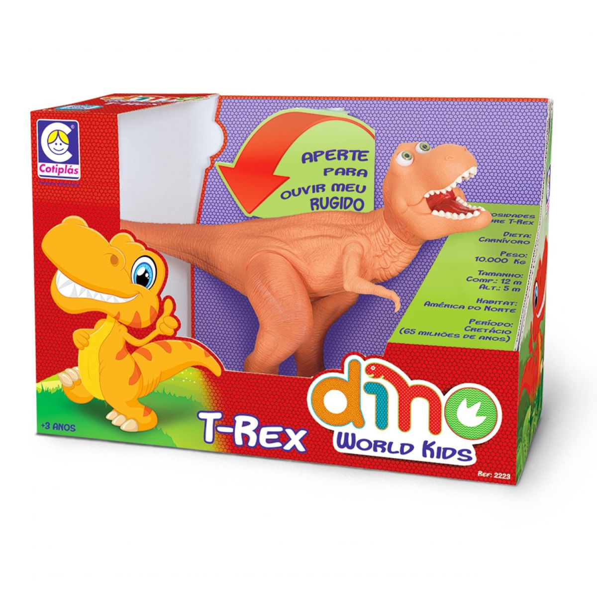 Dinossauro T-Rex Coleção Dinossauro Laranja - Zoop Toys