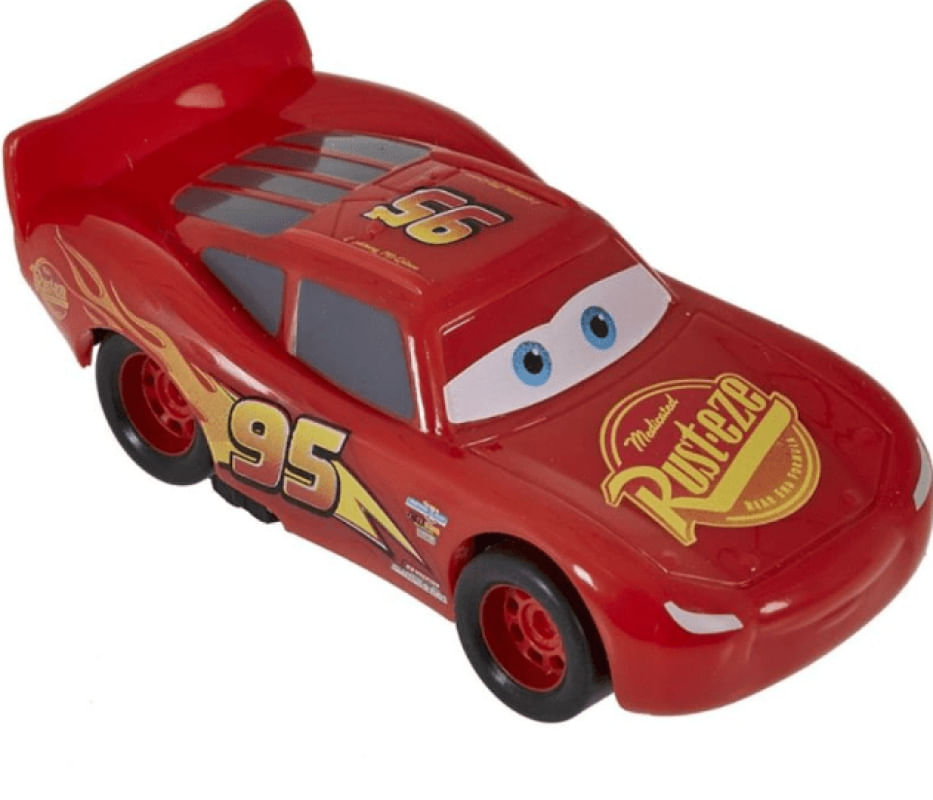 Carrinho CARS - Disney Pixar - 1:43 Puxa e Vai - Lightning McQueen