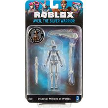 Boneco Articulado Aven, The Silver Warrior + Codigo Virtual - Roblox - 2222 SUNNY BRINQUEDOS