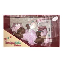 Boneca Negra Menina Reborn Boutique Dolls - 470 SUPER TOYS