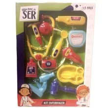 Brincando de Ser - Kit de Enfermagem Com Acessorios - Amarelo MULTIKIDS