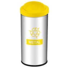 Lixeira Seletiva Brinox 3100/204 Metal Amarelo - 40,5 L