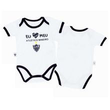 Body Bebê Atlético MG Frase Eu Amo Meu Atlético Oficial