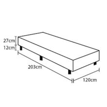 Base Box para Colchão de Viúva Castor Revolution 39x120x203 cm - Bege